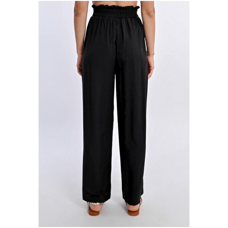 MOLLY BRACKEN Wide pants with paper bag waist